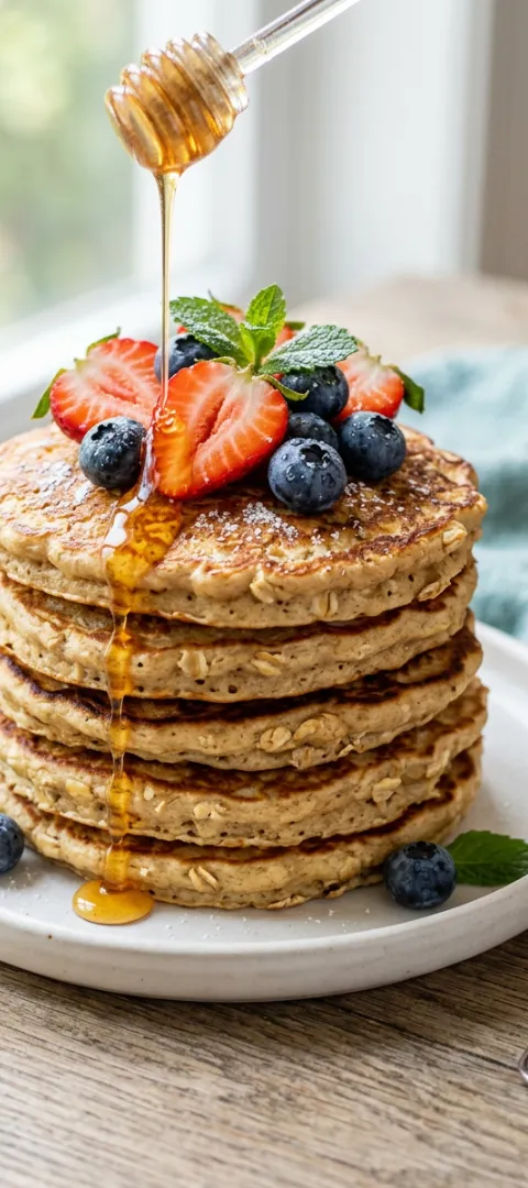 Golden Oat Pancakes